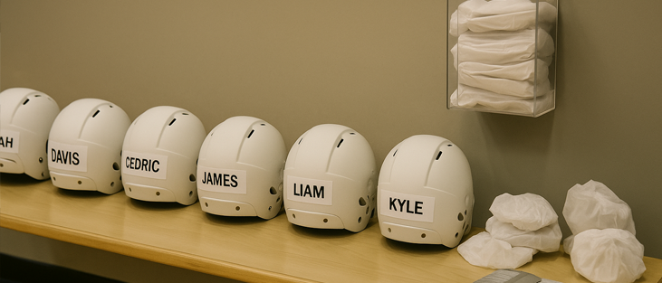 Keeping Sports Team Helmets Clean is Crucial to preventing lice